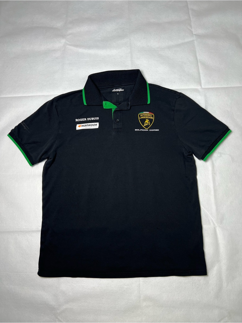 Lamborghini Black Polo with green trim
